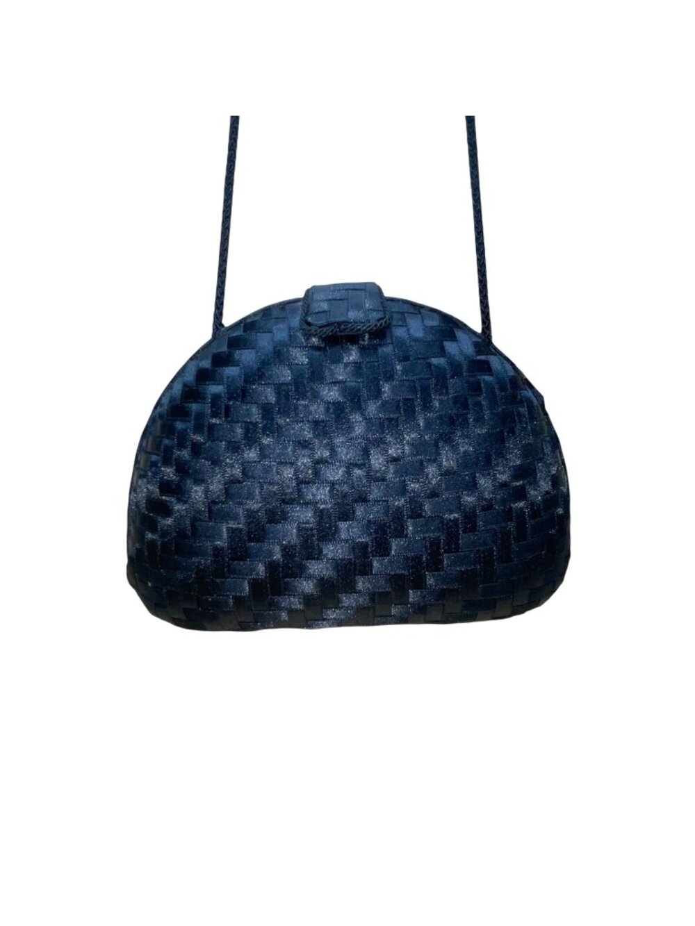 Sasha Women’s Black Woven With Magnetic Snap Closure Mini Crossbody Bag